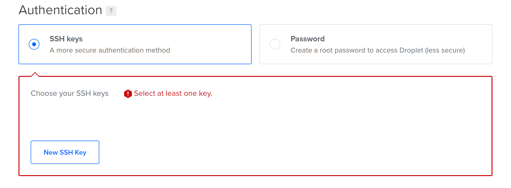 DigitalOcean SSH Setup